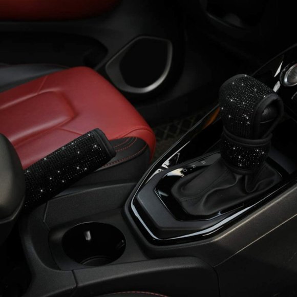 4PC Bling Rhinestone Universal Interior Accessory Set - Picture 3 of 7